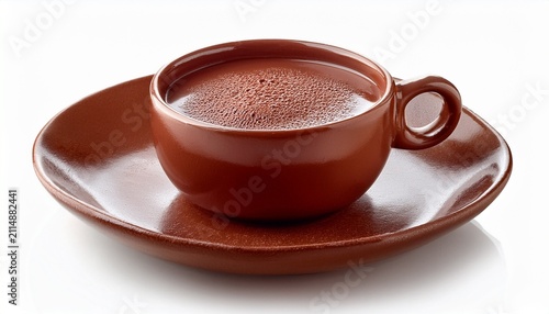 Hot Chocolate Close Up Isolated On A White Background