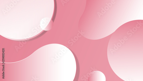 Принти на полотні Abstract pink liquid shape background vector with soft gradient orbs