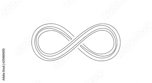 Fotografie Stylized Infinity Symbol Outline - Endless Loop Concept