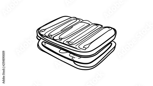 Stacked plastic containers white background.