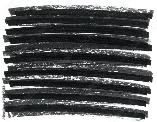 Hand drawn black marker strokes isolated on a white background texture