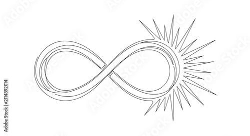 Konstfotografi Infinite Sun Symbol