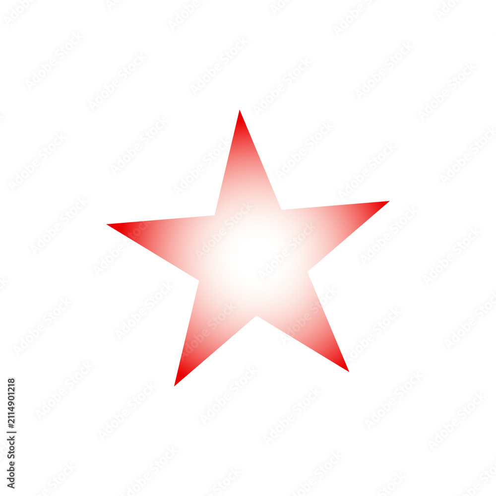 Obraz premium Red and Black Gradient Five Pointed Star Graphic