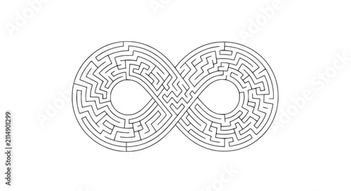 Infinity Maze: Endless Loop Labyrinth, Symbol of Eternity and Complexity