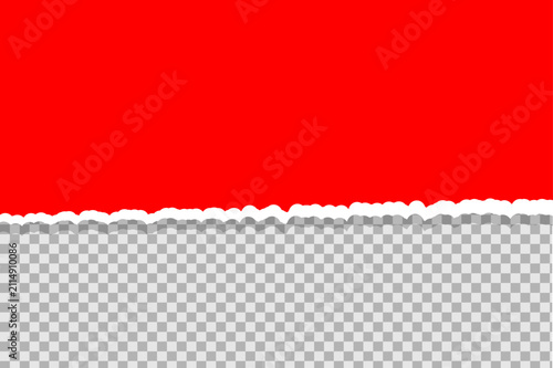 Red torn paper