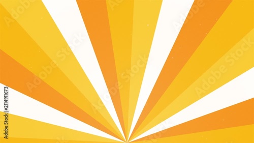 Retro Sunburst Vintage Background Animation with Orange and Yellow Rotating Rays
