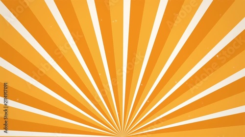Retro Sunburst Vintage Background with Orange Rotating Sunbeams