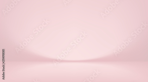 Pink modern studio background with soft gradient lighting. Vector bg for product presentation on minimalist rose stage with subtle shadow effects and clean abstract space