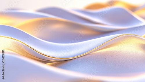 Stylized futuristic sand wave terrain in golden hues creating a surreal landscape