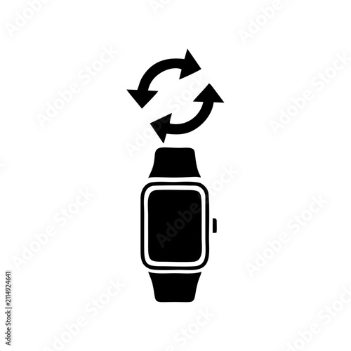 Smart watch icon symbol flat style vector 