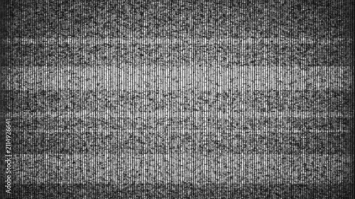 Vintage Analog TV Static Noise with CRT Screen Glitch and Signal Distortion Animation