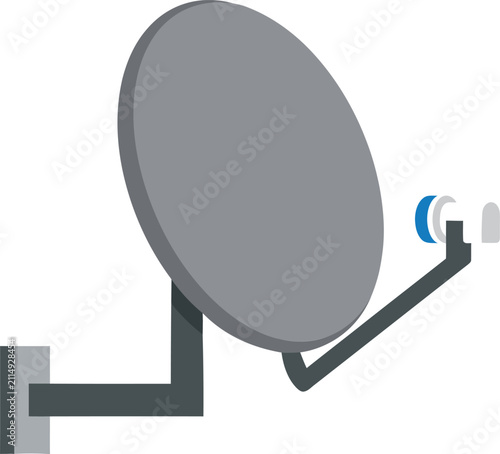 Satellite dish receiver for telecommunications and television signal with satellite, receiver
