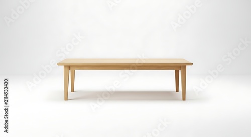 Simple minimalist wooden dining table with furniture minimalist interior