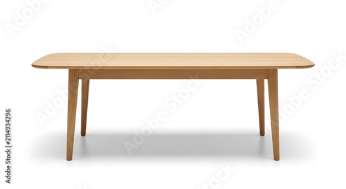 Modern wooden dining table with furniture minimalist interior contemporary