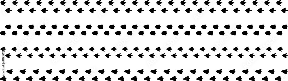 Fototapeta premium Duck footprint track, goose paw foot print