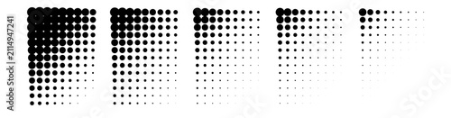 Dot corner pattern, halftone gradient square