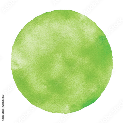 Green watercolor circle background texture
