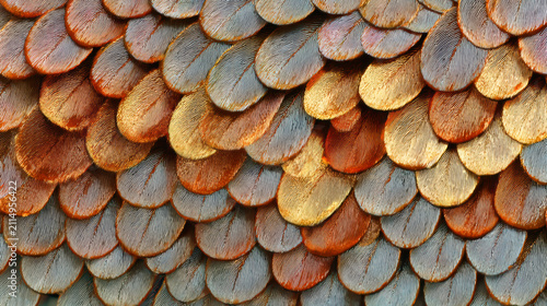 Macro photography of golden and copper butterfly wing scales revealing intricate natural patterns and textures