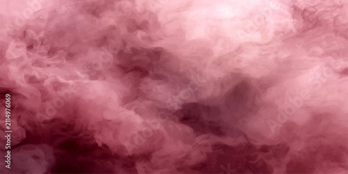 Fotografie Crimson Mist Ethereal crimson mist swirls and billows, creating a soft, abstract backdrop of deep red and light pink hues, evoking a sense of mystery and gentle energy