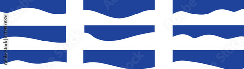Header shape background for website design. Vector blue border for banner shapes for web page headers or footers. 