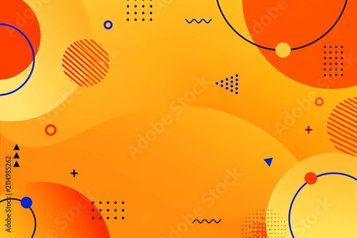 abstract orange background with circles