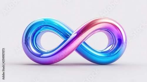 Obraz na płótnie Vibrant infinity symbol represents limitless potential