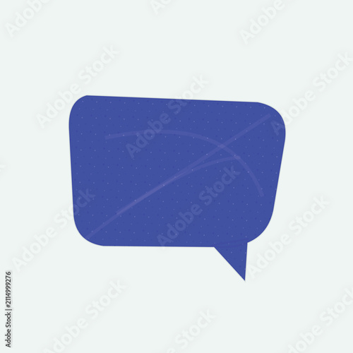 Blue modern speech bubble chat icon