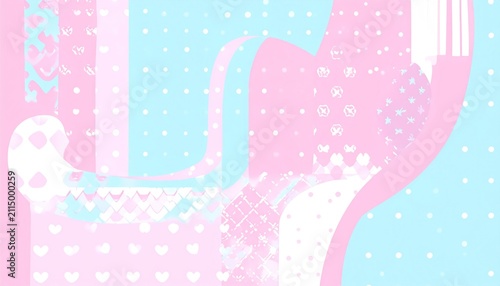 Pastel Dreamscape - Abstract Composition with Soft Hues and Delicate Patterns.