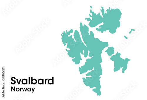 Bild auf Leinwand Svalbard Norway Filled Vector Map
Green filled vector map of Svalbard, Norway, isolated on a light background