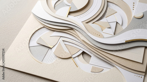 Paper craft background geometric