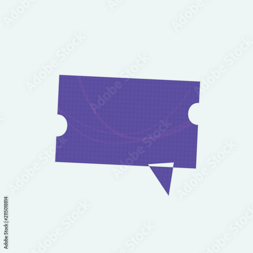 Purple state map with cutouts vector illustration