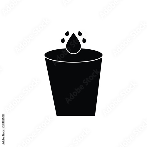 Water bucket icon vector isolated on white background. Simple element illustration from Alert concept. vector illustration. eps file 92.
