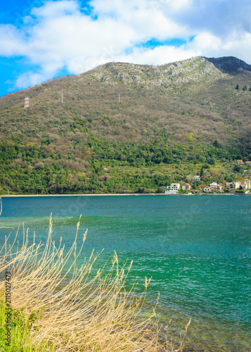 Small village on coast of Kotorska Bay.