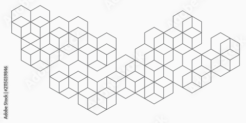 Fotografie Modern abstract background with triangle and hexagon shapes pattern