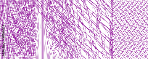 Abstract purple line art background, minimalist wavy geometric pattern vector, decorative violet textured line set for modern graphic design