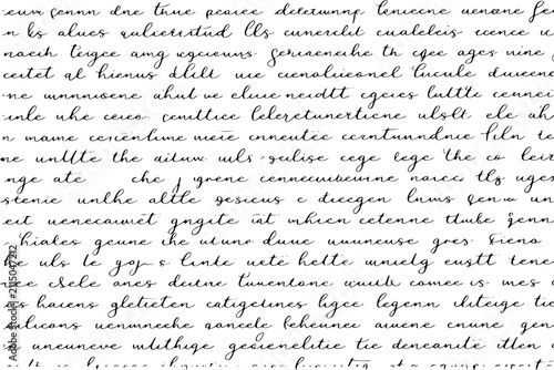 Foto Un patrón de fondo continuo que presenta escritura cursiva negra sobre una super