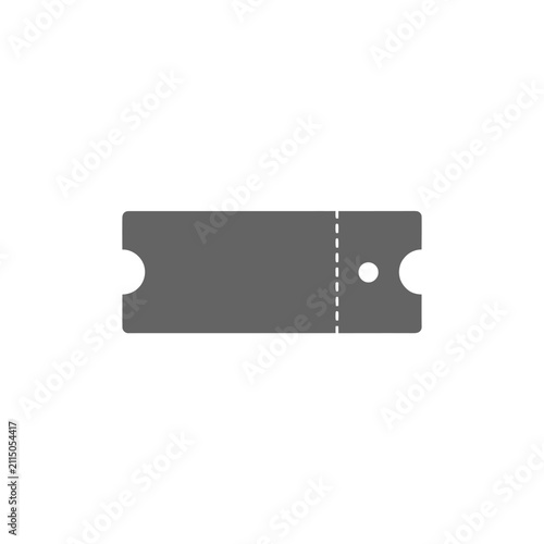 Obraz na płótnie Ticket Silhouette A Flat Dark Icon On White Background