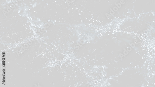 Konstfotografi Water splash on a transparent background with droplets and waves showing movemen