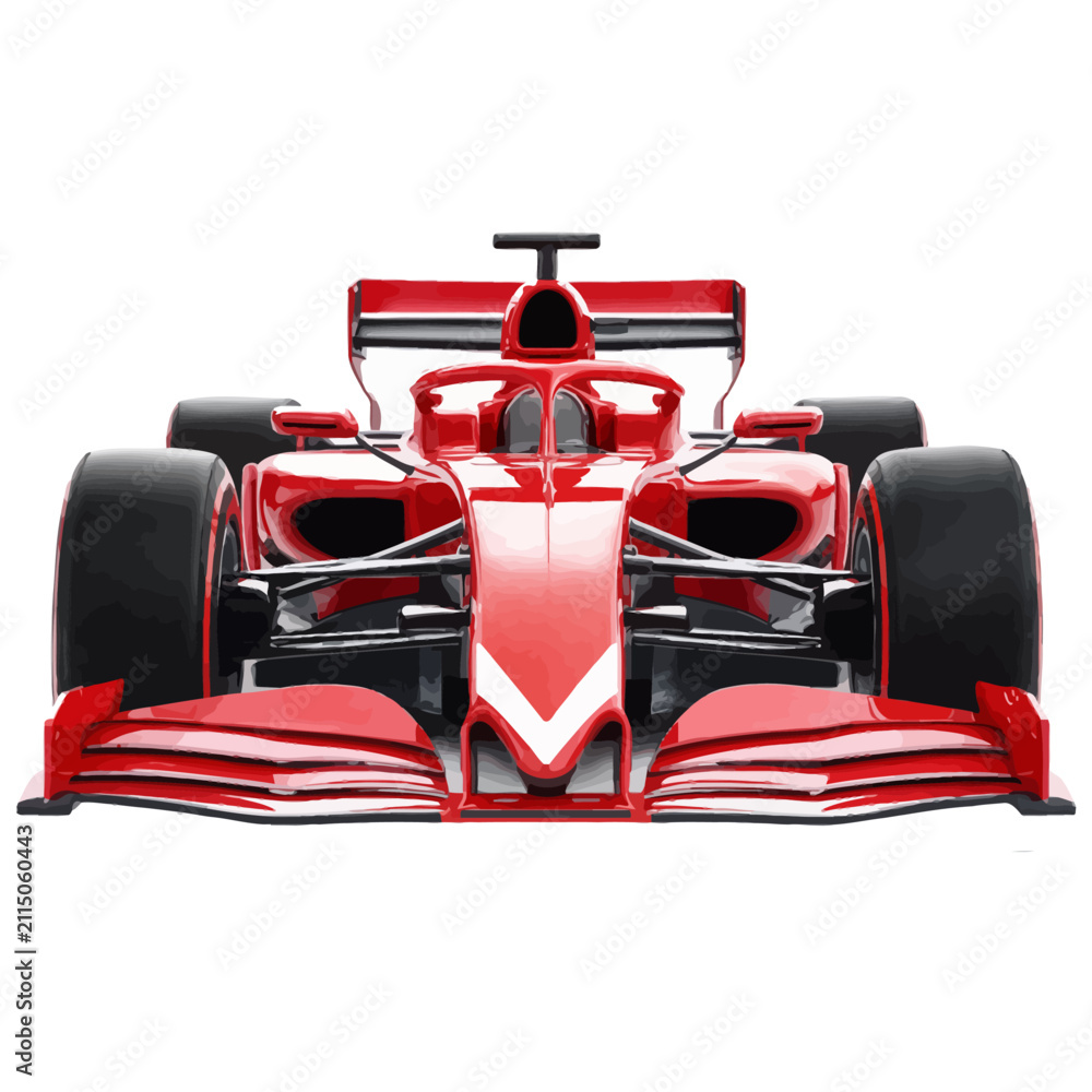 Obraz premium formula one race car speeding away on track