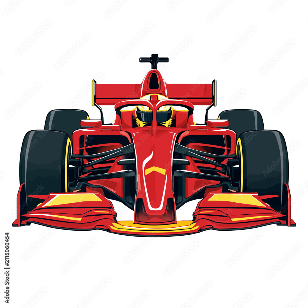 Obraz premium formula one race car speeding away on track