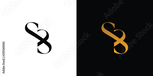 Luxury and unique SB initials logo design