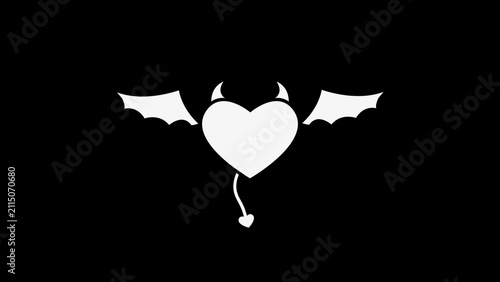 Foto Angel's and daemon's hearts with wings