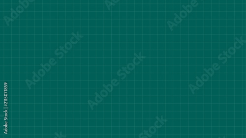 Blueprint background. Green cutting mat with grid lines and numeric measurements. Technical backdrop for blueprint, architecture, engineering, or drafting projects. Realistic vector illustration.
