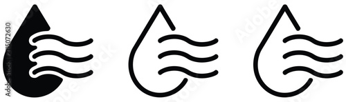 Evaporates Icon Featuring Quick Dry Water Evaporation Moisture Drying and Fast Dry Symbols vector design