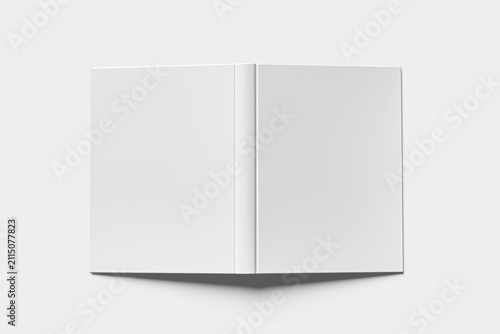 Fotografie white book mockup set - cover, spread, spine