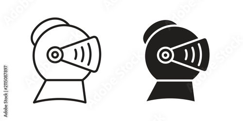 Cuadro en lienzo Knight helmet icon vector logos series. EPS10