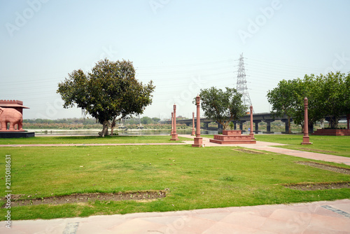 Greenery Ground, Yamuna Ghat, Sacred Reflections of Old Delhi, Beautiful Green Landscape, Yamuna Bed, New Delhi, India