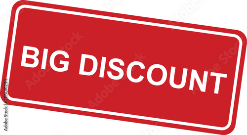 Bold big discount stamp graphic for retail sales and marketing