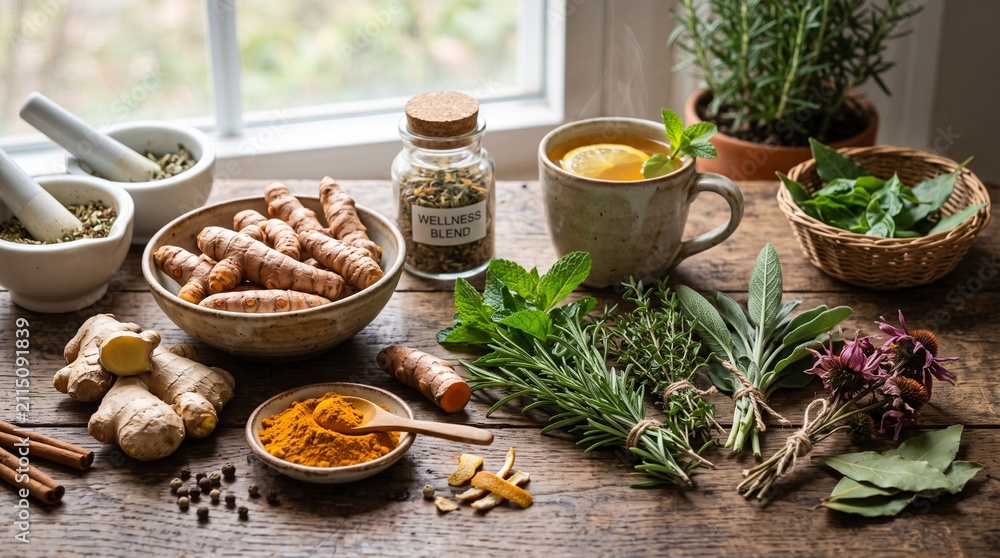 Fototapeta premium herbs and spices