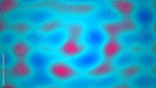 Abstract blue background with soft pink glowing spots and blurry light